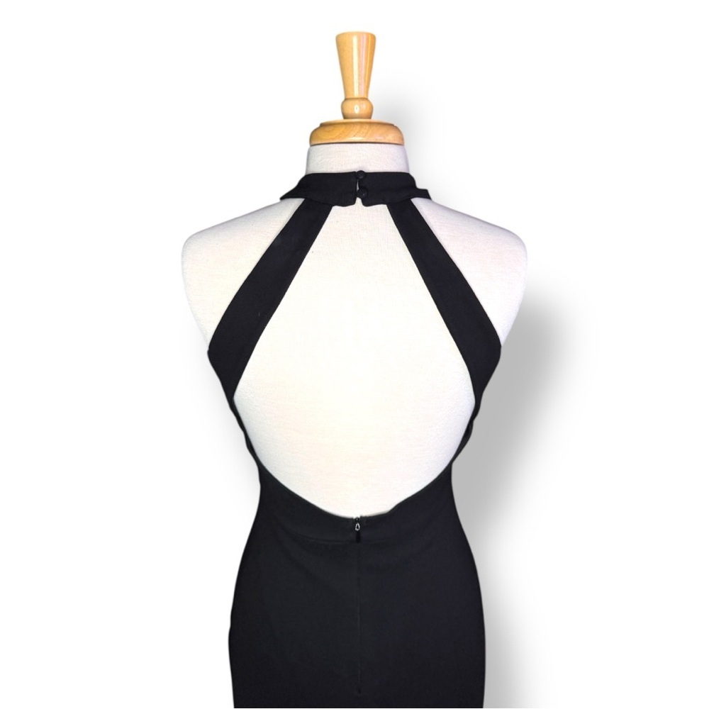 Lulu's Classic Black Midi Dress - Picture 3 of 6